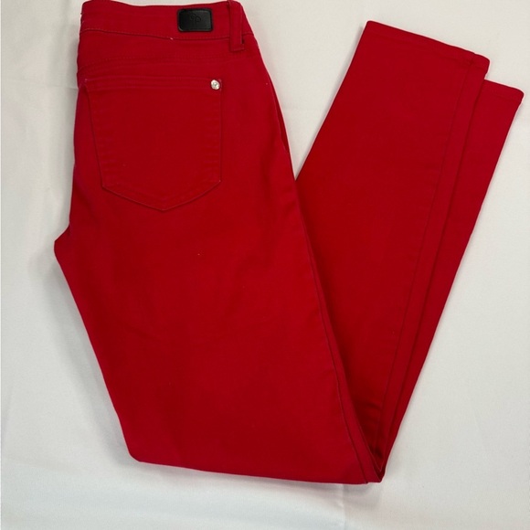 Celebrity Pink Red Skinny Jeans Vibrant Denim - Picture 1 of 9